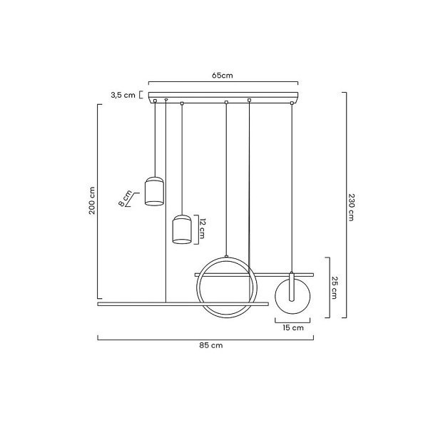 Lampa wisząca STARS biała - Moosee